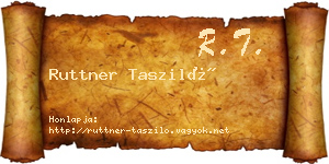 Ruttner Tasziló névjegykártya